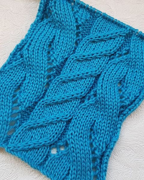 Cable Lace Stitch Knitting Pattern